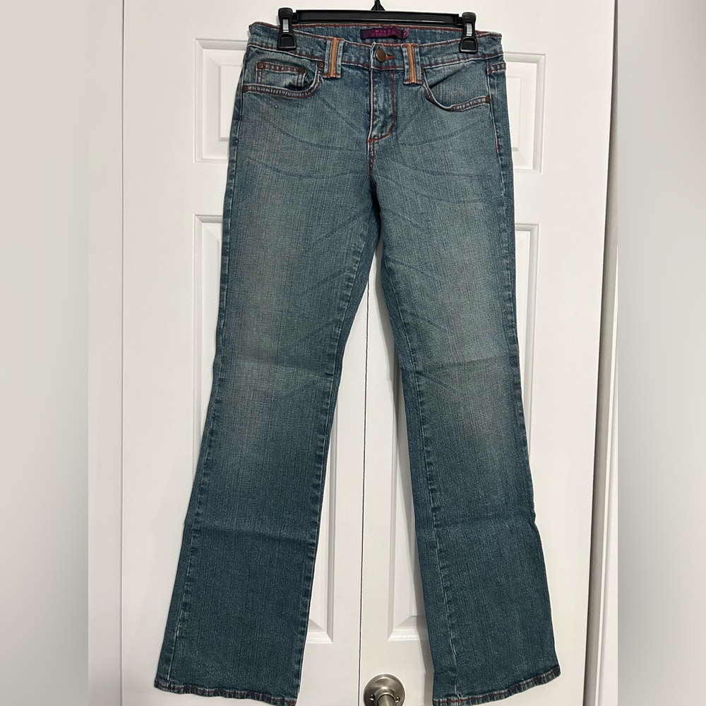 Vintage Y2K Miss Vigoss Flare Jeans Indie Sleaze Aesthetic Stiched Back Pockets